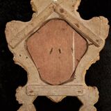 18th century Italian mirror in gilded and painted wood