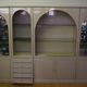 Showcases in lacquered wood, glass and brass  1970s, set of 4