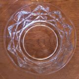 Beautiful quality vintage French cut glass ice bucket with fixed handles 4502