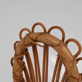 2x Italian bamboo and rattan high back chair, mid-century modernism, Italy 1960s