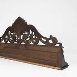 Richly carved baroque black wooden sculptured shelf, France ca. 1850