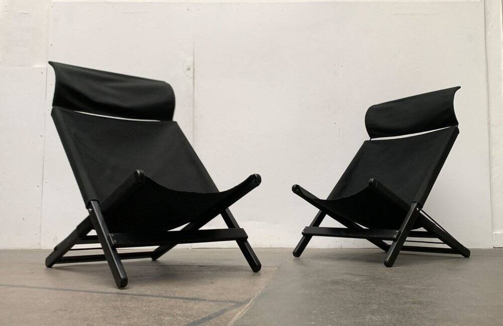 Lot de chaises pliantes modèle Hestra minimalistes postmodernes par Tord Björklund pour Ikea, années 1980