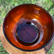 Vintage saladier en verre ambré texturé marron Arcoroc Sierra