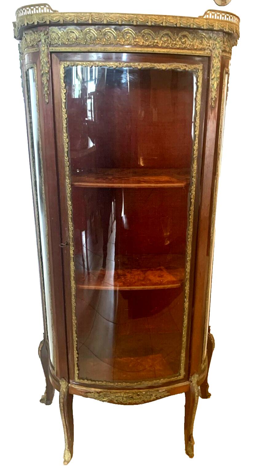 Napoleon III Showcase In Mahogany And Chiseled Bronze 20th Century