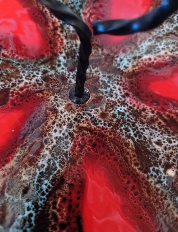 Service à fromage Vallauris en céramique émaillée rouge