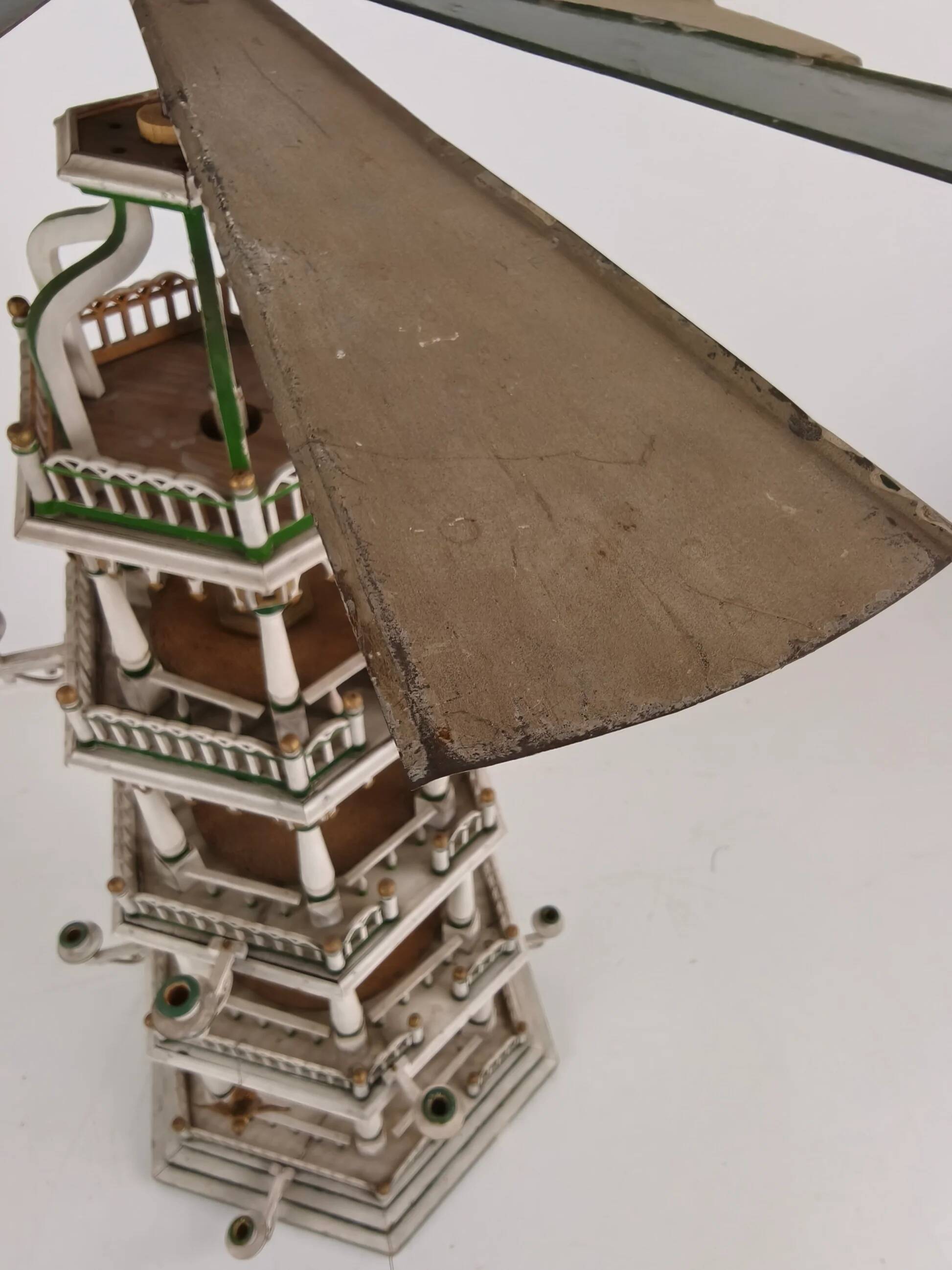 19th century handmade Christmas pyramid – rare and beautiful German folk art piece