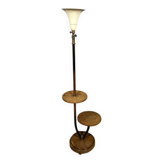 According to Mazda: Art Deco period mahogany floor lamp circa 1930