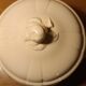 Ivory soup tureen from Sarreguemines in earthenware.