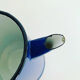 Vintage blue and black enamel coffee pot