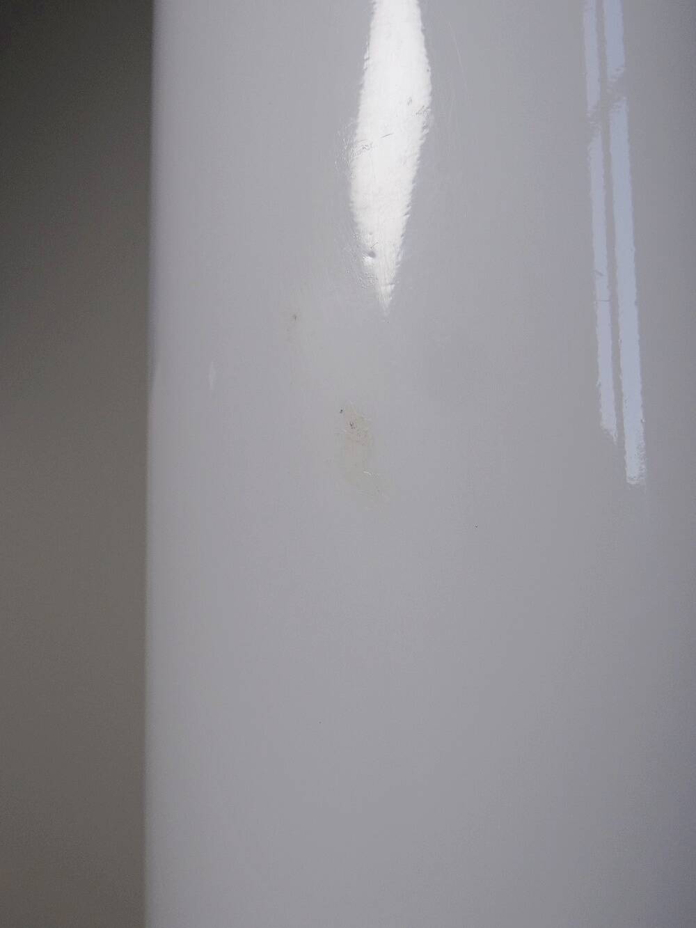 Grande lampe vintage années 50-60 tube plexiglas opalescent support métal doré