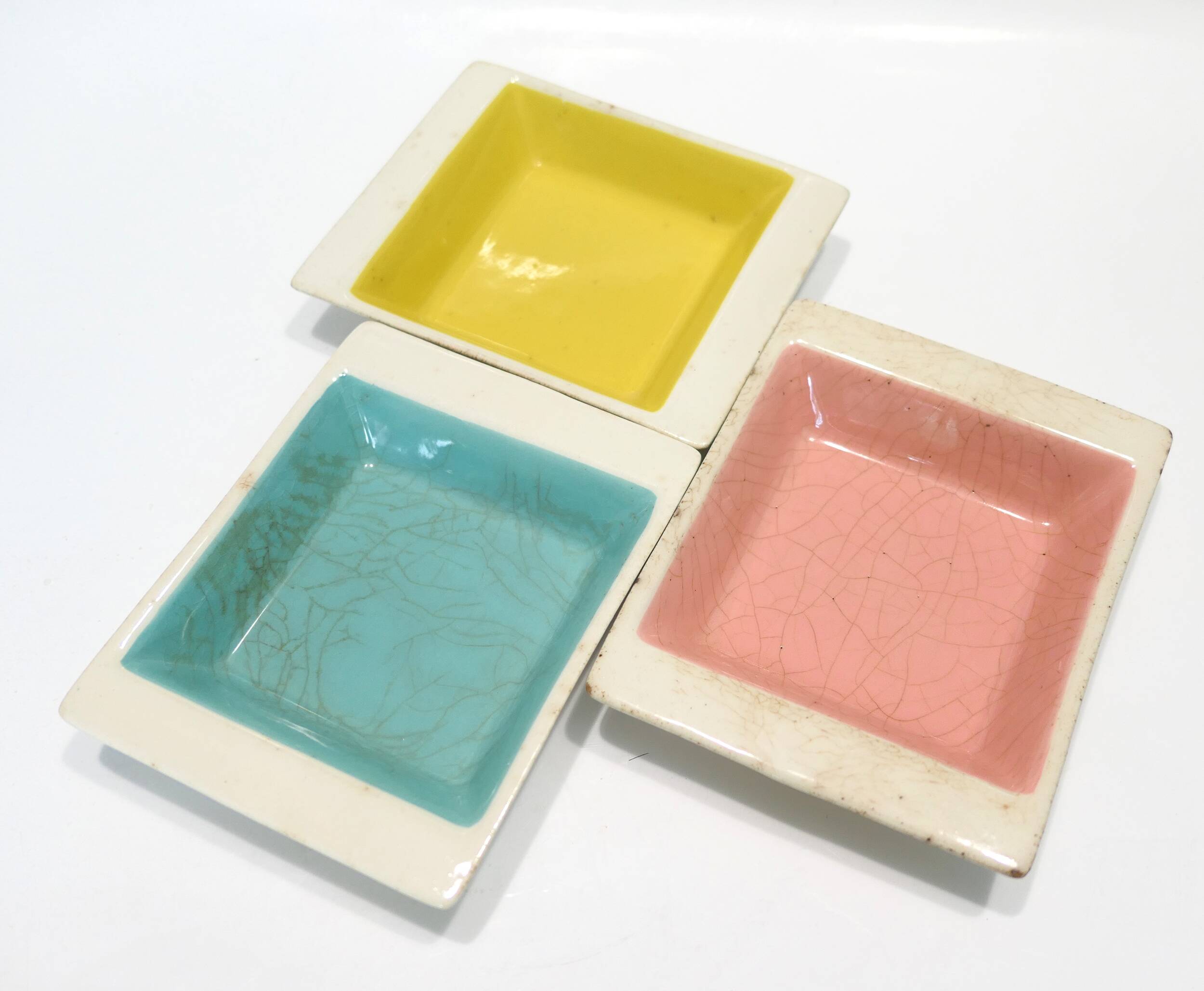 Trio de vide-poches céramique allemande des années 1950