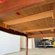 Rectangular extendable table in Scandinavian design made of solid teak.
