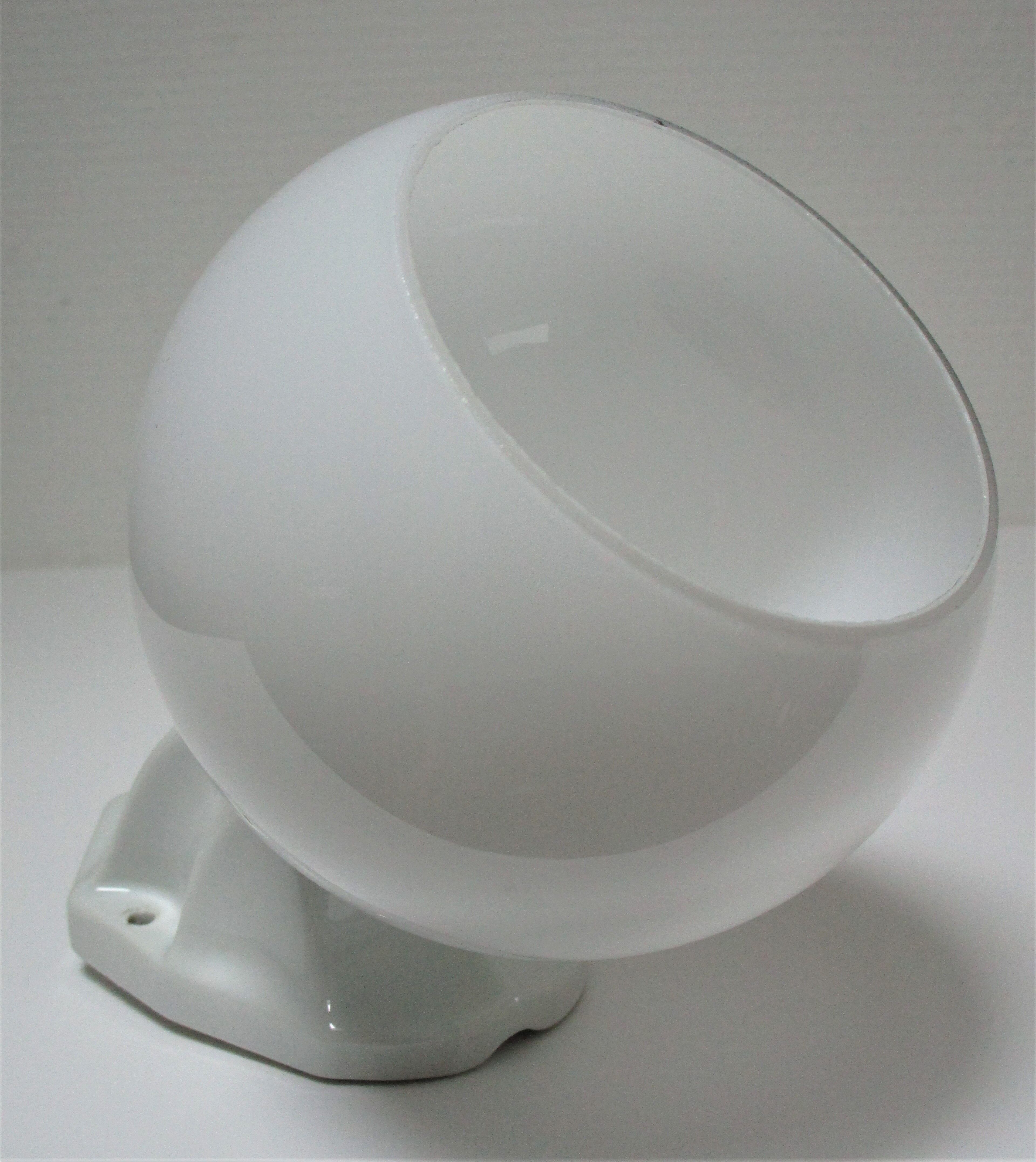 Vintage opaline porcelain wall lamp art deco style