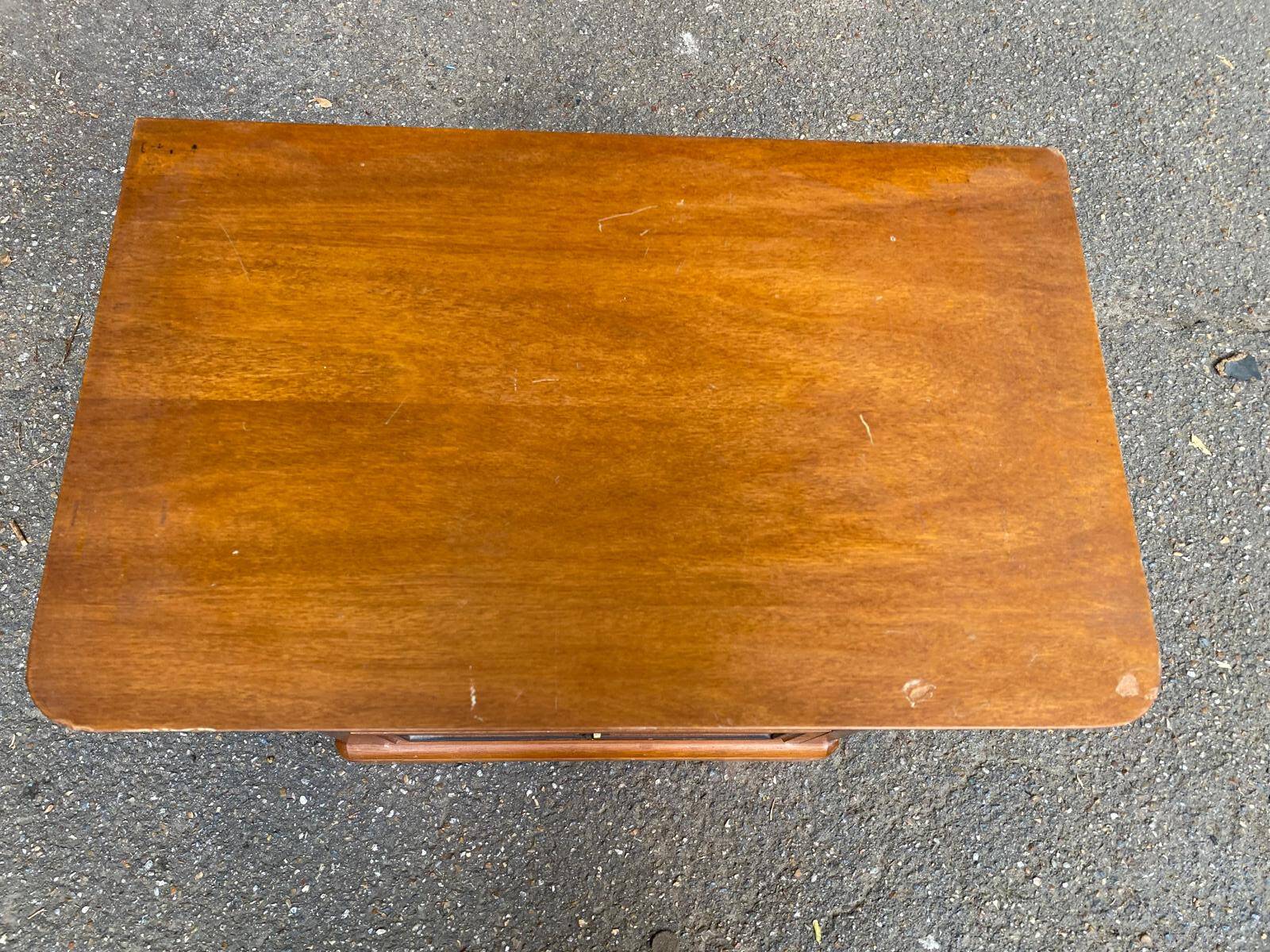 Louis Philippe wooden bedside table with 2 drawers