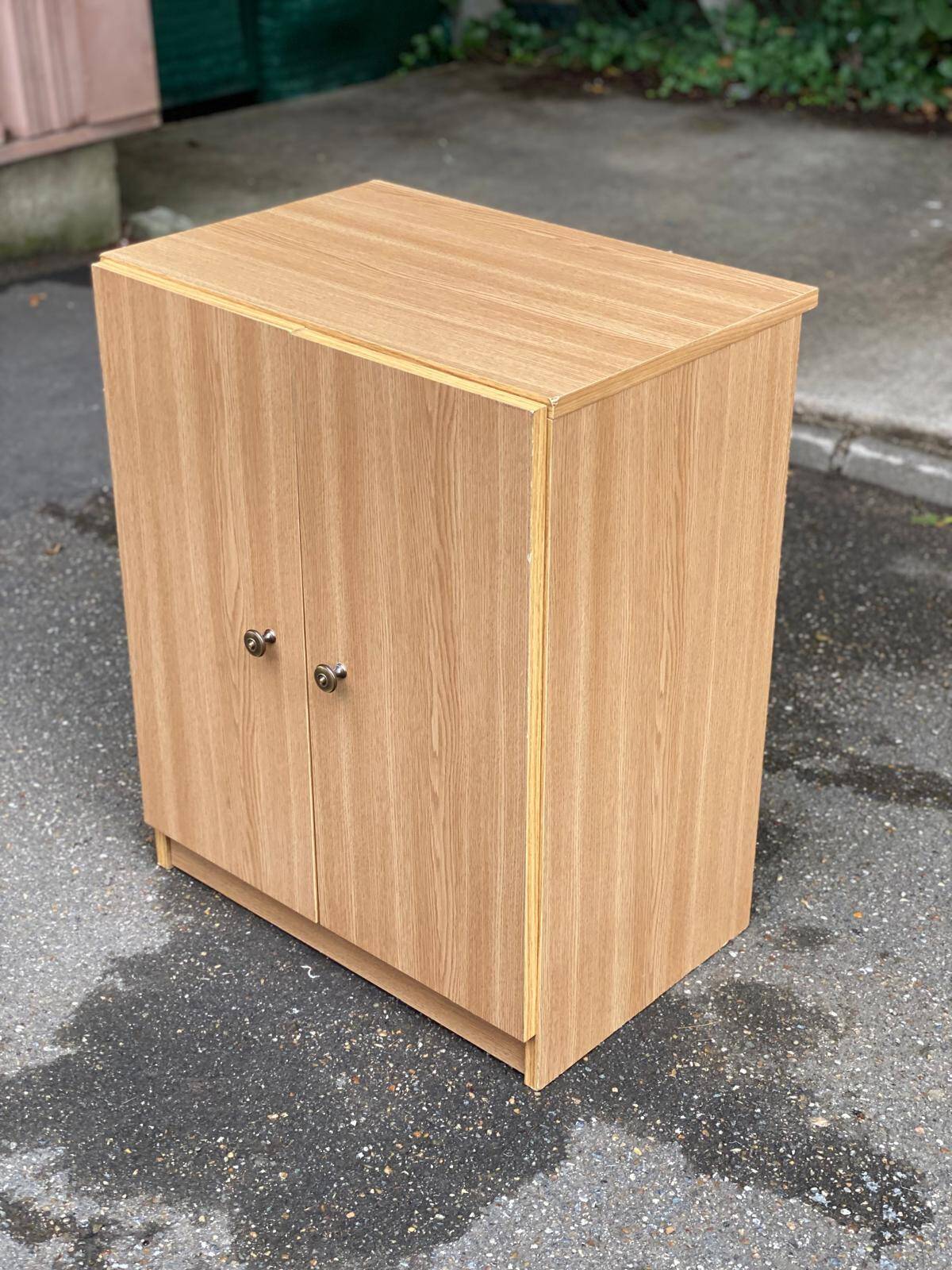 Scandinavian chest of drawers in bleached oak effect wood
