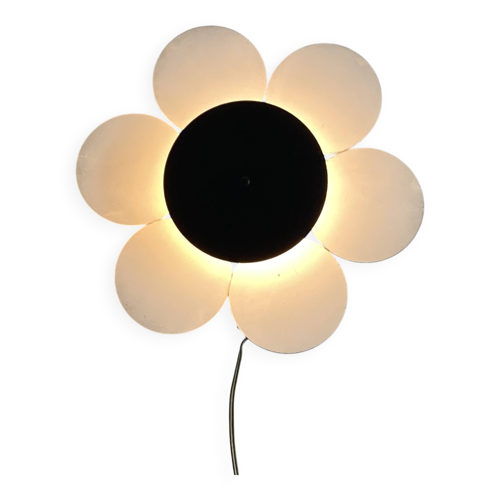 Vintage flower wall light. 1970. Space age.