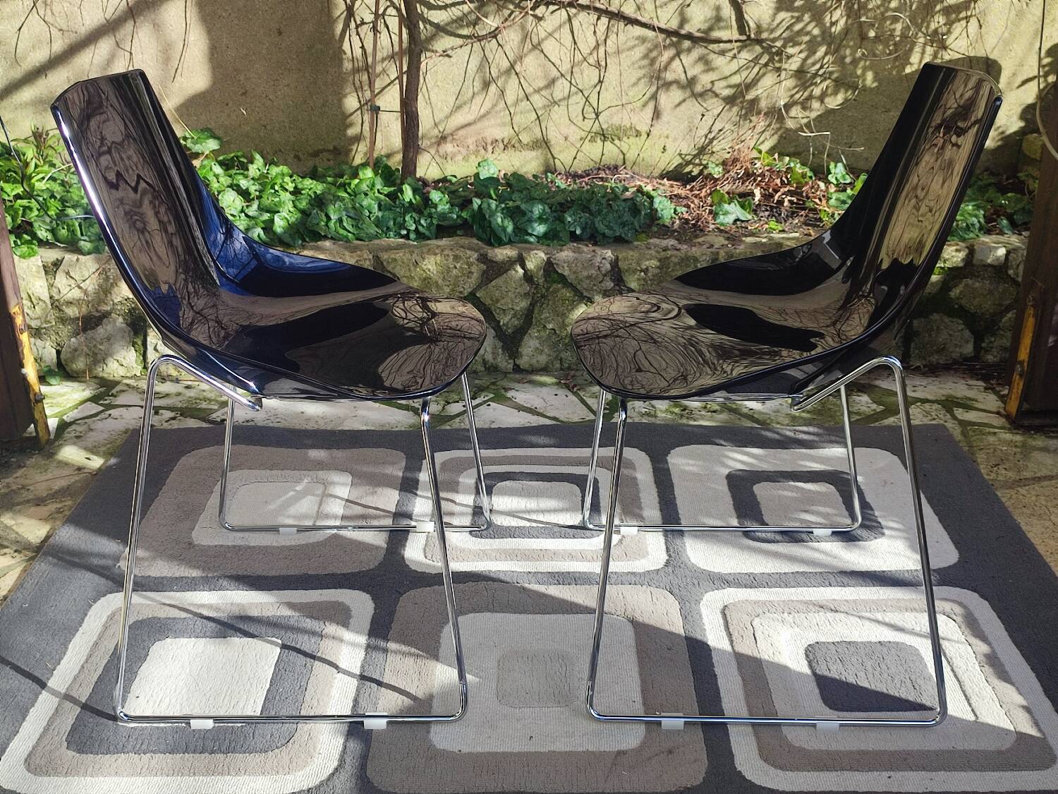 Pair of vintage Dal Segno designer chairs