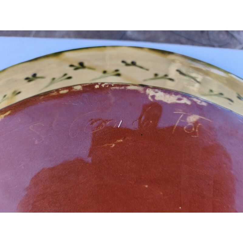 Glazed stoneware dish from St Jean de Fos