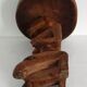 Tabouret en bois sculpté Luba vintage