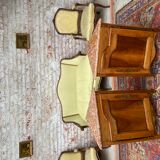 Paire d’encoignures en bois naturel de style Louis XV XIXeme siècle