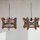 Hanging wood and stretched wire