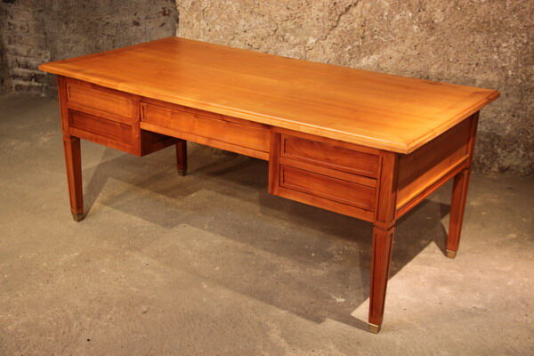 Louis XVI flat desk in solid cherry wood