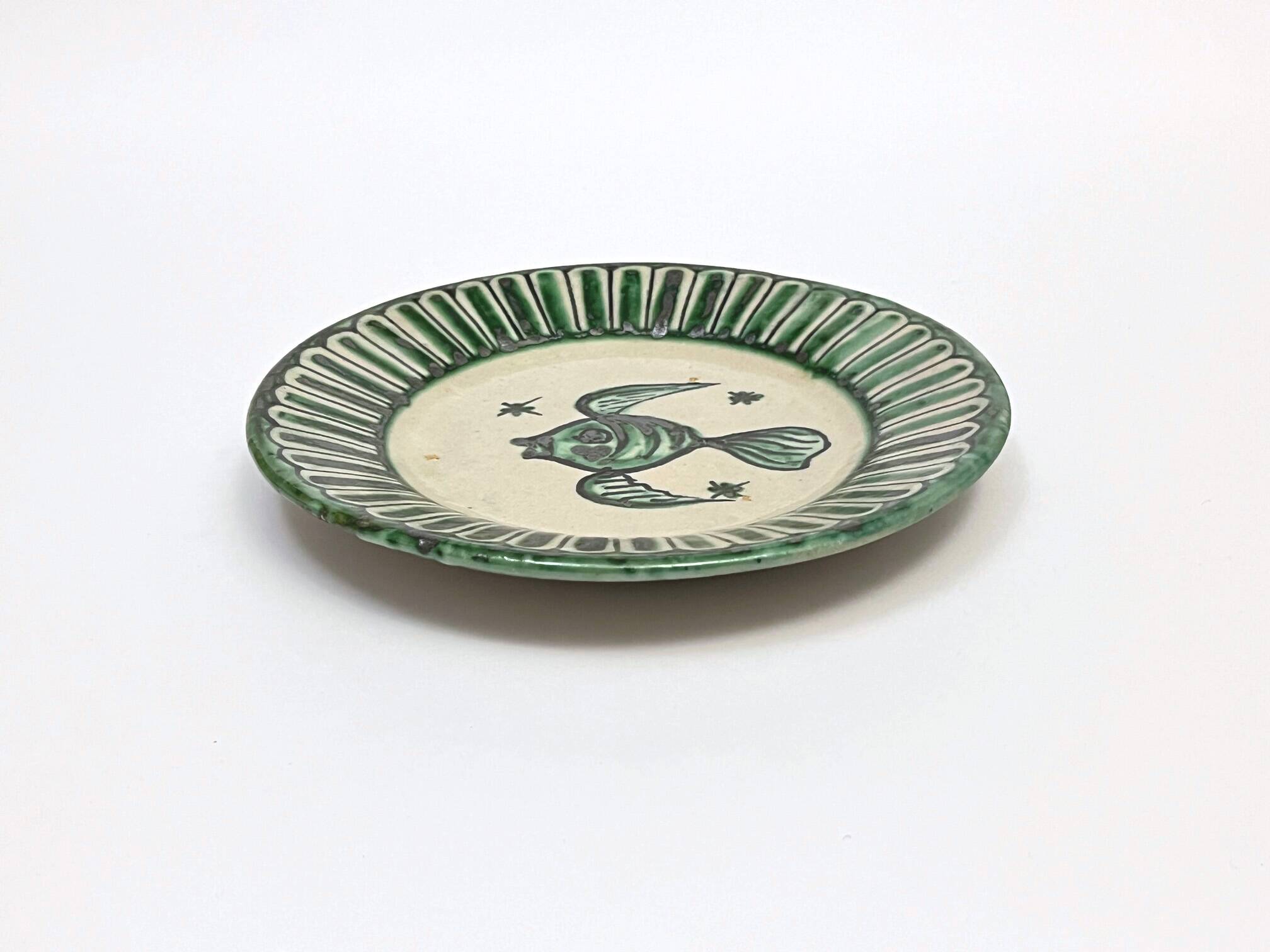4 Vietri plates decorated by Fabbrica Ceramica Avallone, 1930s
