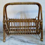 Rattan magazine holder