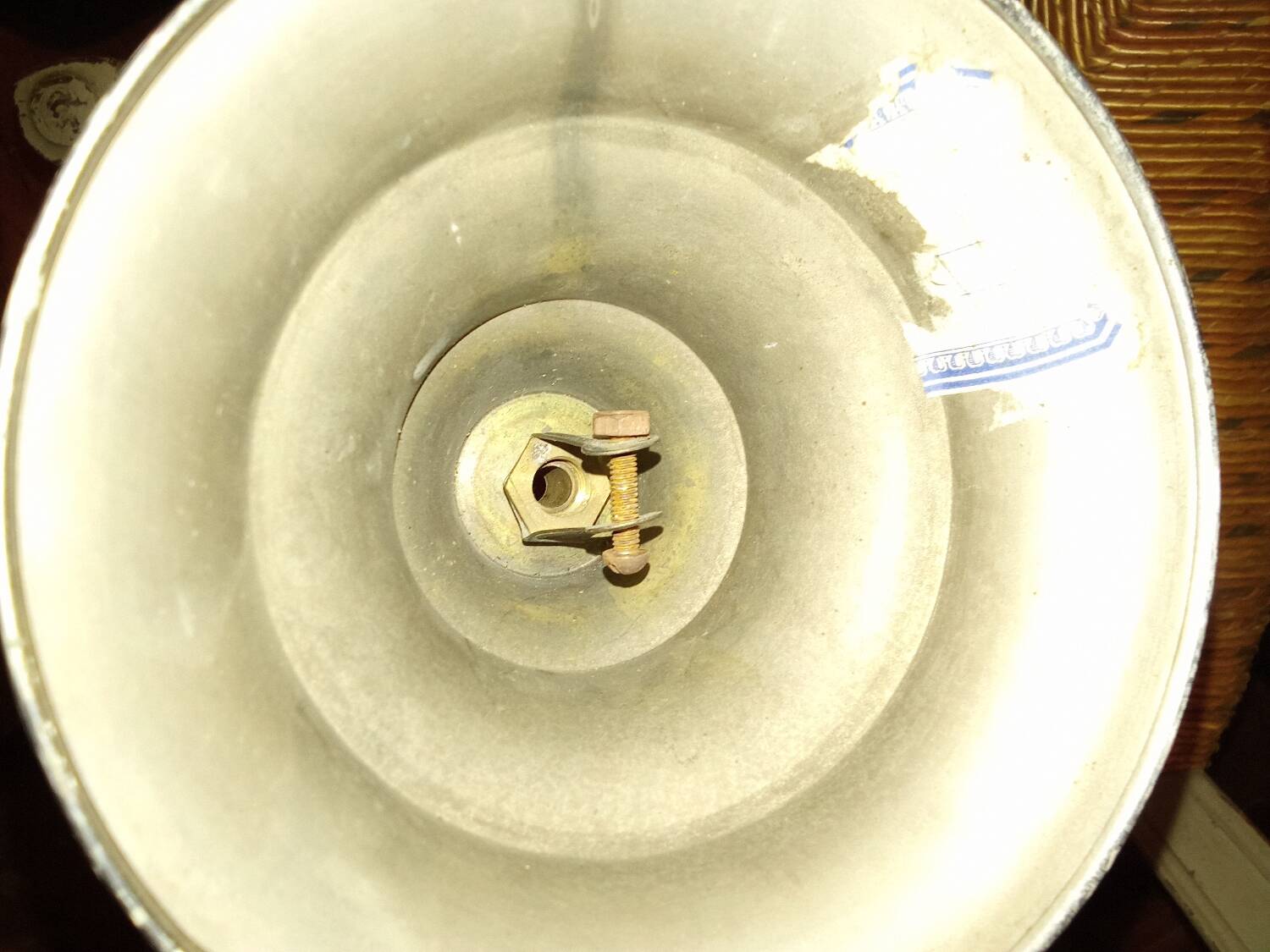 Old globe ceiling light suspension glass from Clichy