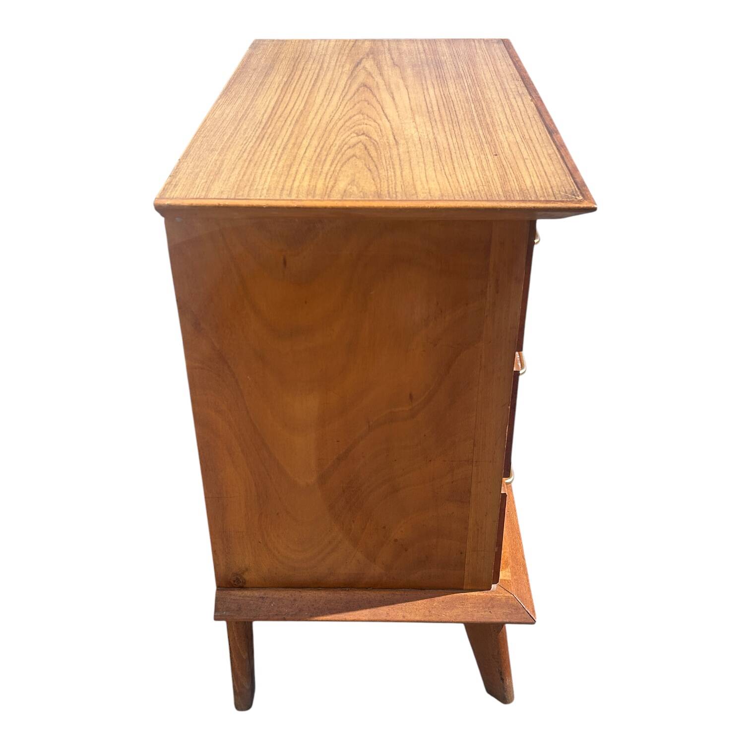 oak commode with tapered legs 1950