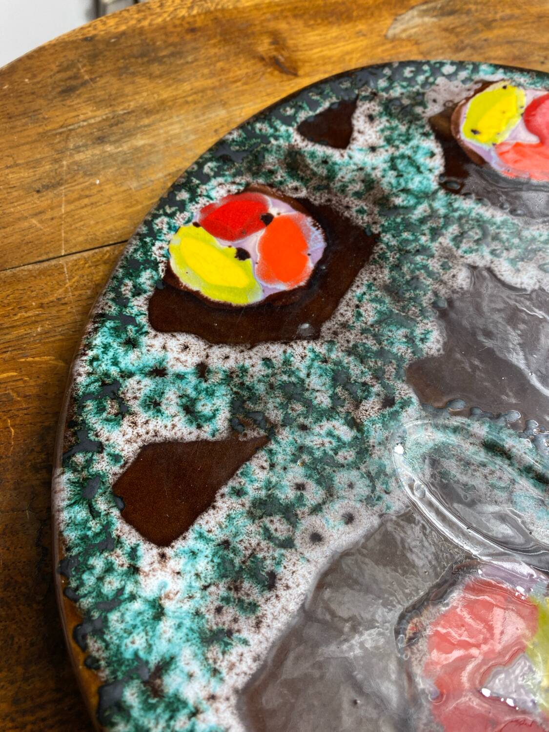 Paint palette-shaped tray, ceramic, Poet Laval