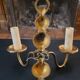 Pair of brass wall lights