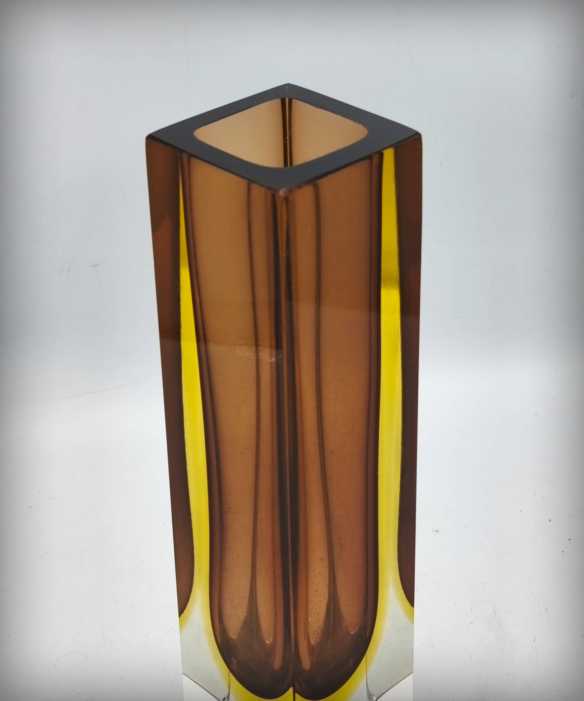 XXL Sommerso vase by Flavio Poli, Murano, Italy, 1970s