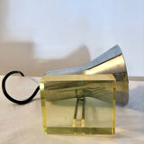 Articulated chrome and plexiglass casserole spotlight