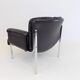 Set of 2 Girsberger Eurochair leather armchairs