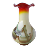 Multicolored glass vase
