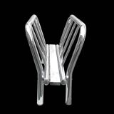 Vintage chrome metal magazine rack