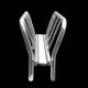 Vintage chrome metal magazine rack