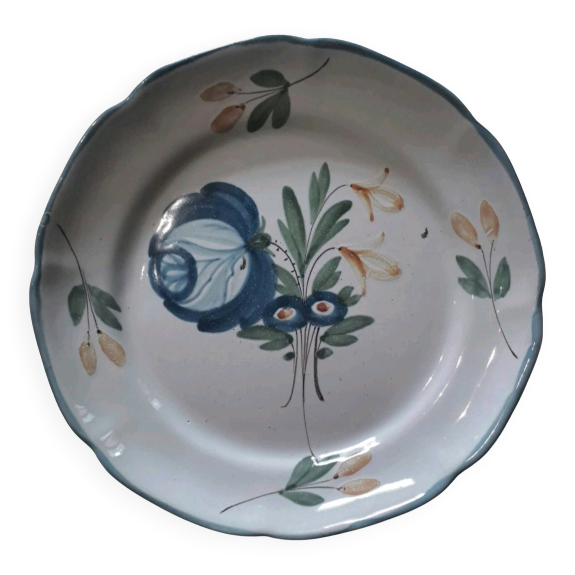 Earthenware plate from L'Est Walys, 19th century.