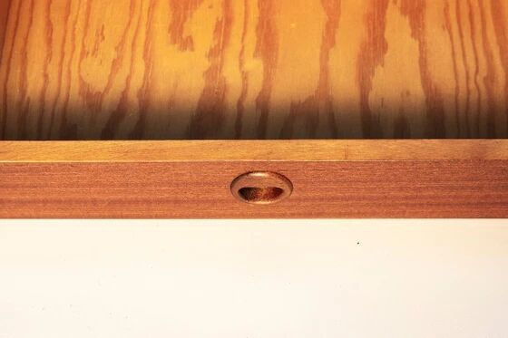 Teak wall shelf bedside - Denmark 1960s