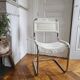 Chaise design aluminium et tissu