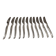 11 silver-plated dessert knives by Christofle, Duo model, 18cm