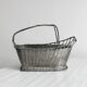 Woven metal wine basket