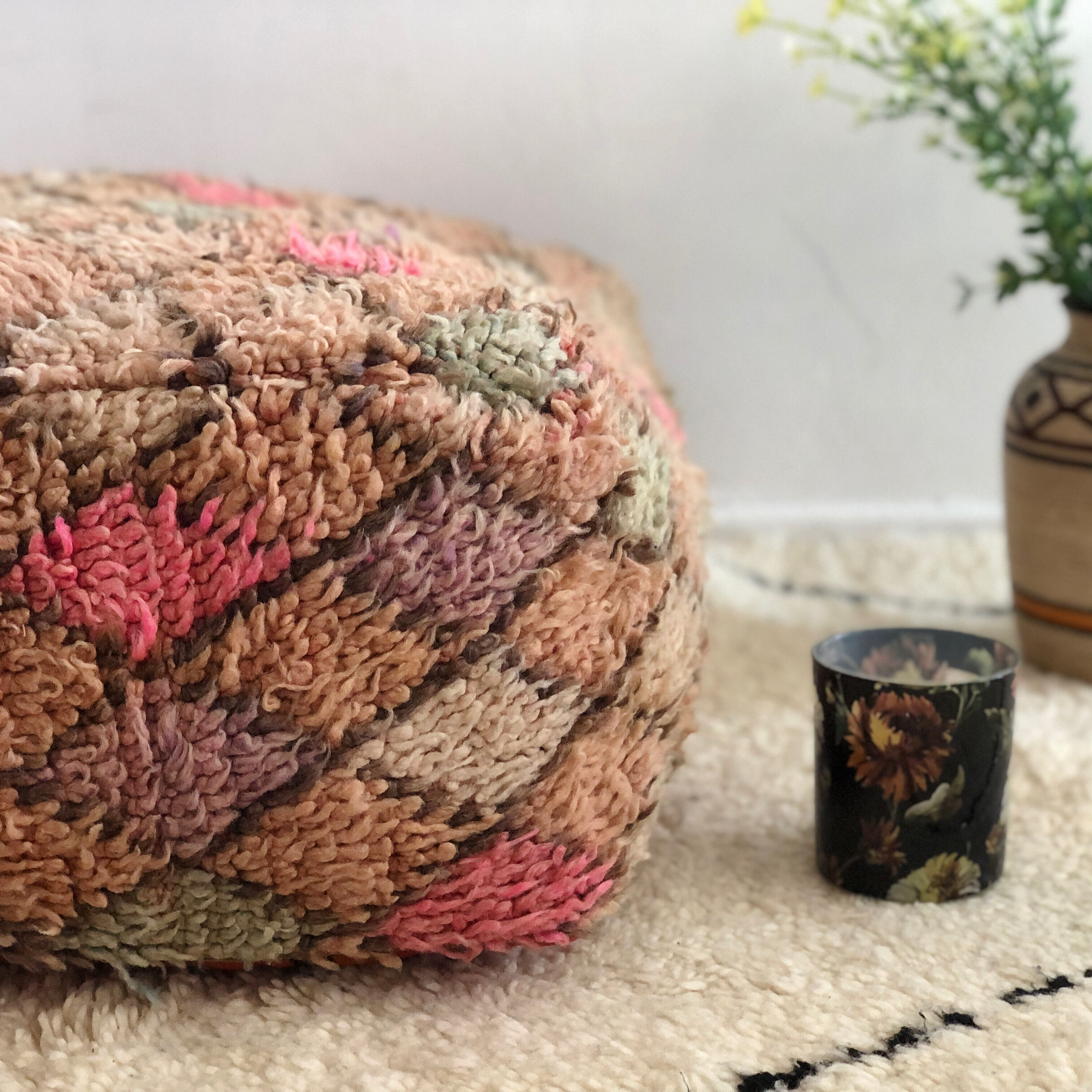 Pouf berbère marocain "Boujaad"