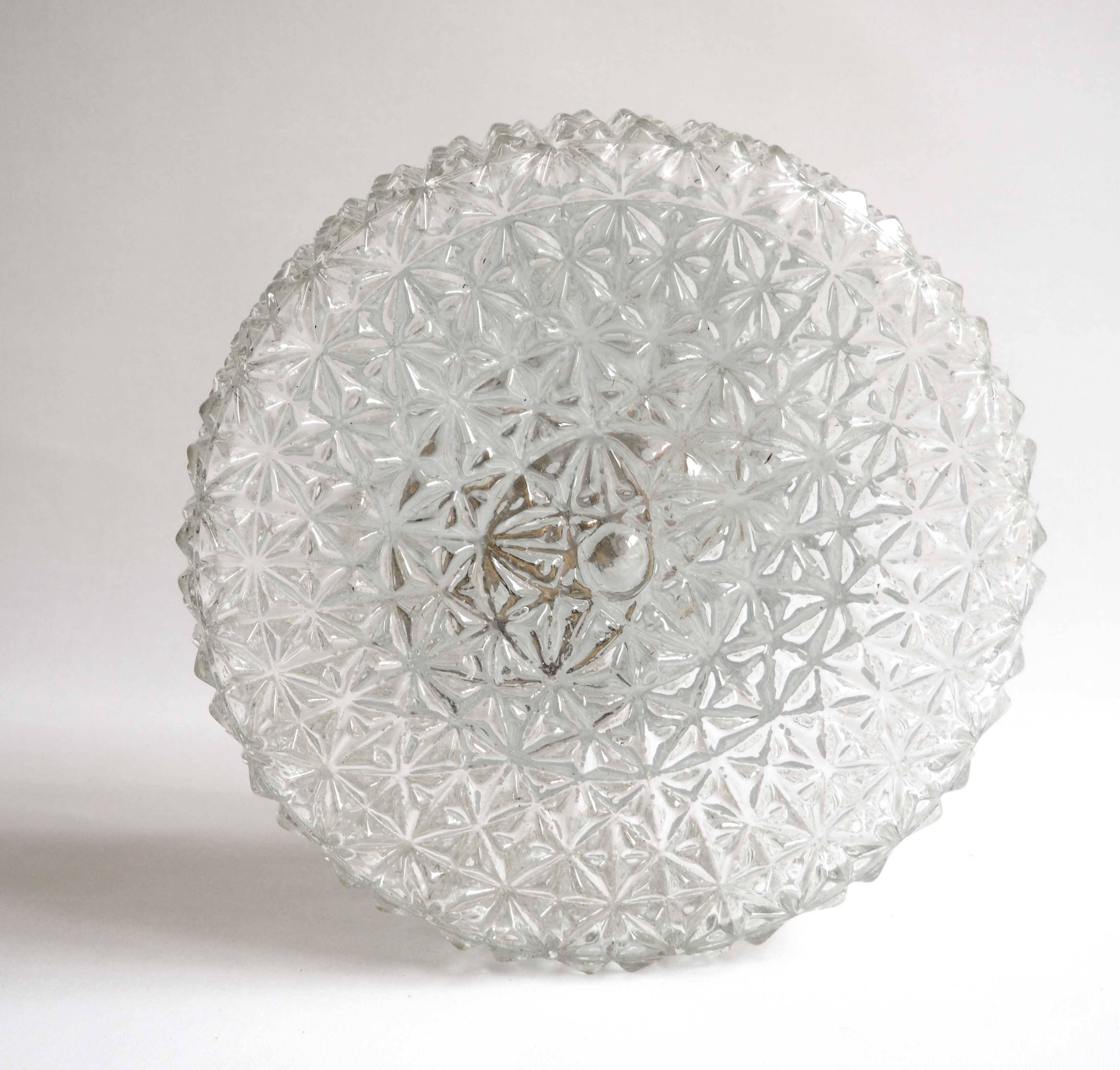 Embossed glass ceiling light