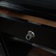 Art deco desk in black piano lacquer