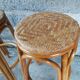 Bar en rotin vintage & ses tabourets