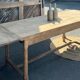 Large renovated antique table with 2 extensions in raw solid oak.