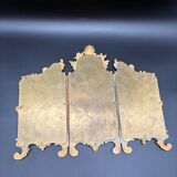 Miroir Triptyque, Bronze Doré, vers 1900.