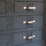 Art deco Dresser painted in Matt Black